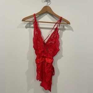 Donnalla Sexy Red Lace Lingerie
